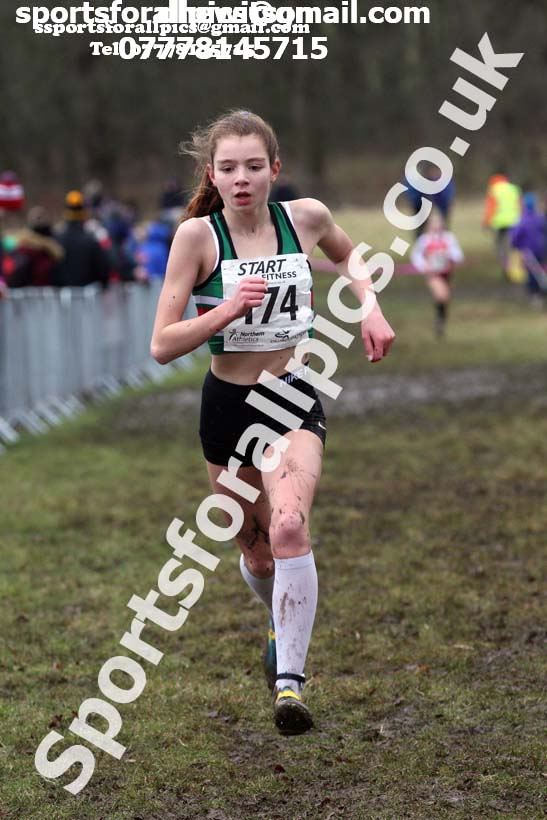 Girls under-15s, 2018 Northern Cross Country Champs., Harewood House, Leeds. Photo: David T. Hewitson/Sports for All Pics
